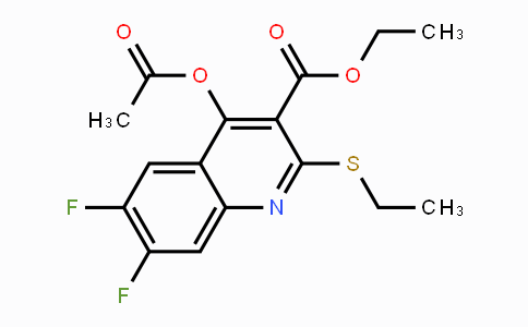 CAS No. 154330-68-4, Ethyl 4-acetoxy-2-(ethylthio)-6,7-difluoroquinoline-3-carboxylate