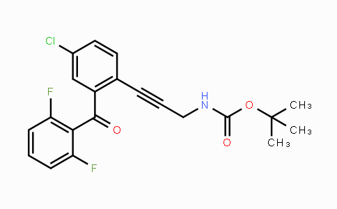 CAS No. 869366-03-0, tert-Butyl (3-(4-chloro-2-(2,6-difluorobenzoyl)-phenyl)prop-2-yn-1-yl)carbamate