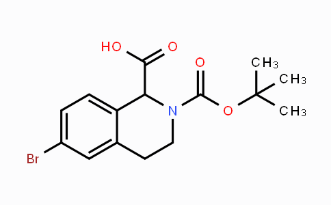 CAS No. 1260638-11-6, 6-Bromo-2-(tert-butoxycarbonyl)-1,2,3,4-tetrahydro-isoquinoline-1-carboxylic acid