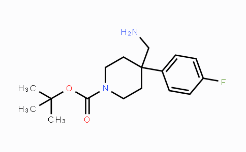 CAS No. 847615-01-4, tert-Butyl 4-(aminomethyl)-4-(4-fluorophenyl)-piperidine-1-carboxylate