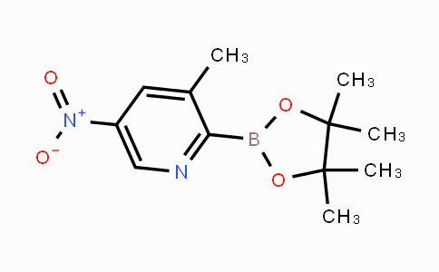 CAS No. 1310384-01-0, 3-Methyl-5-nitro-2-(4,4,5,5-tetramethyl-1,3,2-dioxaborolan-2-yl)pyridine