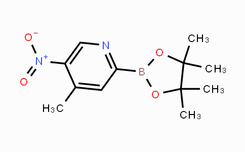 CAS No. 1264292-75-2, 4-Methyl-5-nitro-2-(4,4,5,5-tetramethyl-1,3,2-dioxaborolan-2-yl)pyridine
