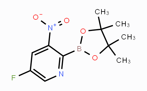CAS No. 1309982-34-0, 5-Fluoro-3-nitro-2-(4,4,5,5-tetramethyl-1,3,2-dioxaborolan-2-yl)pyridine