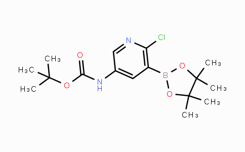 CAS No. 1310404-53-5, tert-Butyl (6-chloro-5-(4,4,5,5-tetramethyl-1,3,2-dioxaborolan-2-yl)pyridin-3-yl)carbamate