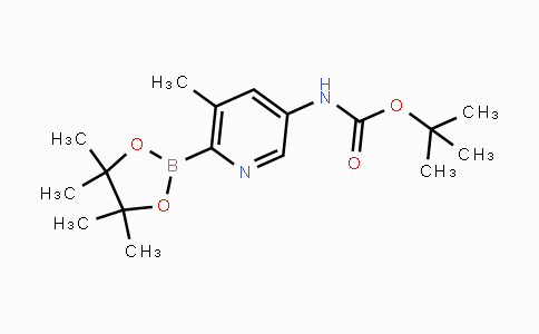 CAS No. 1310384-90-7, tert-Butyl (5-methyl-6-(4,4,5,5-tetramethyl-1,3,2-dioxaborolan-2-yl)pyridin-3-yl)carbamate