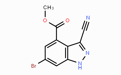 CAS No. 885518-67-2, Methyl 6-bromo-3-cyano-1H-indazole-4-carboxylate