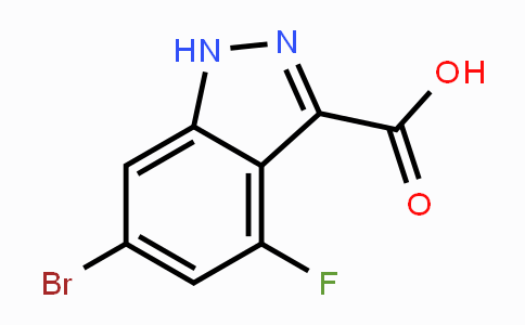 CAS No. 885520-62-7, 6-Bromo-4-fluoro-1H-indazole-3-carboxylic acid