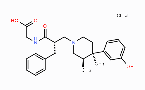 CAS No. 156053-89-3, 2-((S)-2-Benzyl-3-((3R,4R)-4-(3-hydroxyphenyl)-3,4-dimethylpiperidin-1-yl)propanamido)acetic acid