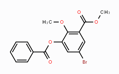 CAS No. 107189-09-3, Methyl 3-(benzoyloxy)-5-bromo-2-methoxybenzoate