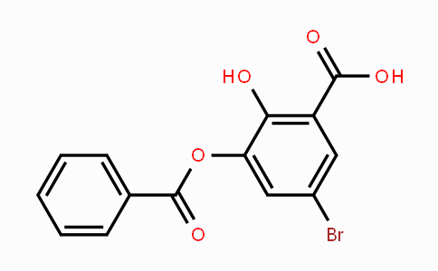 CAS No. 107207-15-8, 3-(Benzoyloxy)-5-bromo-2-hydroxybenzoic acid