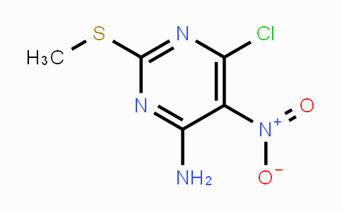 CAS No. 38136-96-8, 6-Chloro-2-(methylthio)-5-nitropyrimidin-4-amine