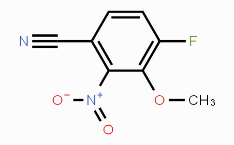 CAS No. 887202-43-9, 4-Fluoro-3-methoxy-2-nitrobenzonitrile