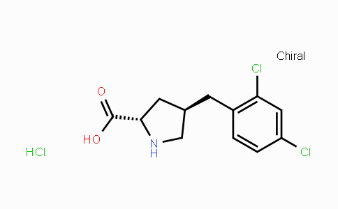 CAS No. 1049740-52-4, (2S,4R)-4-(2,4-Dichlorobenzyl)pyrrolidine-2-carboxylic acid hydrochloride