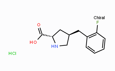 CAS No. 1049733-29-0, (2S,4R)-4-(2-Fluorobenzyl)pyrrolidine-2-carboxylic acid hydrochloride