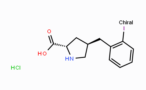 CAS No. 1049744-22-0, (2S,4R)-4-(2-Iodobenzyl)pyrrolidine-2-carboxylic acid hydrochloride