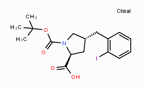 CAS No. 959573-29-6, (2S,4R)-1-(tert-Butoxycarbonyl)-4-(2-iodobenzyl)-pyrrolidine-2-carboxylic acid