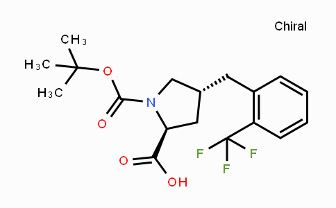 CAS No. 957311-13-6, (2S,4R)-1-(tert-Butoxycarbonyl)-4-(2-(trifluoromethyl)-benzyl)pyrrolidine-2-carboxylic acid
