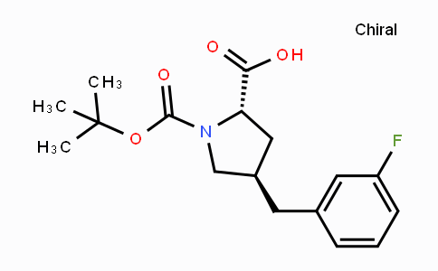 CAS No. 959579-74-9, (2S,4R)-1-(tert-Butoxycarbonyl)-4-(3-fluorobenzyl)-pyrrolidine-2-carboxylic acid