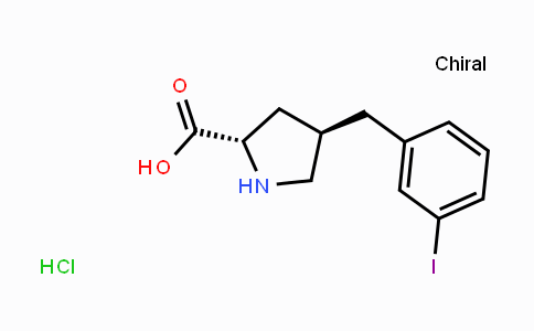 CAS No. 1049744-33-3, (2S,4R)-4-(3-Iodobenzyl)pyrrolidine-2-carboxylic acid hydrochloride