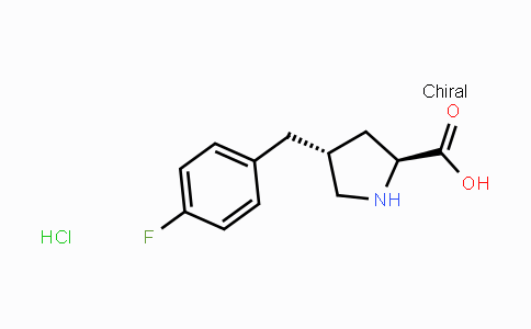 CAS No. 1049733-41-6, (2S,4R)-4-(4-Fluorobenzyl)pyrrolidine-2-carboxylic acid hydrochloride
