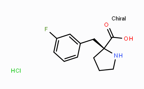 CAS No. 1217605-68-9, (S)-2-(3-Fluorobenzyl)pyrrolidine-2-carboxylic acid hydrochloride