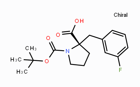 CAS No. 1196886-62-0, (S)-1-(tert-Butoxycarbonyl)-2-(3-fluorobenzyl)-pyrrolidine-2-carboxylic acid