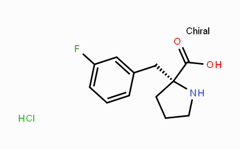 CAS No. 1049740-20-6, (R)-2-(3-Fluorobenzyl)pyrrolidine-2-carboxylic acid hydrochloride