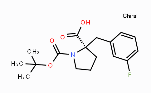 CAS No. 959578-16-6, (R)-1-(tert-Butoxycarbonyl)-2-(3-fluorobenzyl)-pyrrolidine-2-carboxylic acid