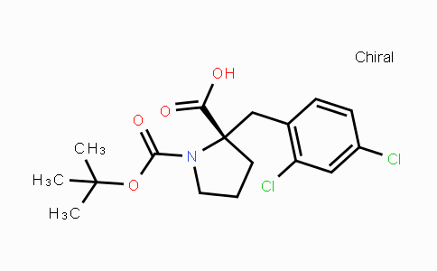 CAS No. 1217856-28-4, (S)-1-(tert-Butoxycarbonyl)-2-(2,4-dichlorobenzyl)-pyrrolidine-2-carboxylic acid