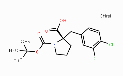 CAS No. 1217732-47-2, (S)-1-(tert-Butoxycarbonyl)-2-(3,4-dichlorobenzyl)-pyrrolidine-2-carboxylic acid