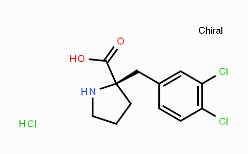 CAS No. 1049727-83-4, (R)-2-(3,4-Dichlorobenzyl)pyrrolidine-2-carboxylic acid hydrochloride