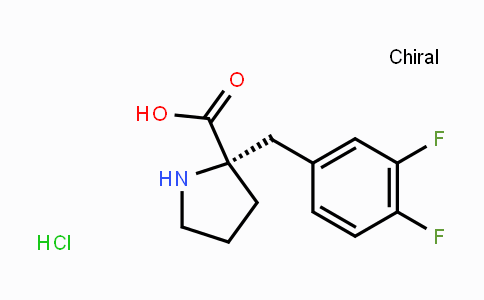 CAS No. 1217750-06-5, (S)-2-(3,4-Difluorobenzyl)pyrrolidine-2-carboxylic acid hydrochloride