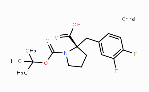 CAS No. 1217626-91-9, (S)-1-(tert-Butoxycarbonyl)-2-(3,4-difluorobenzyl)-pyrrolidine-2-carboxylic acid