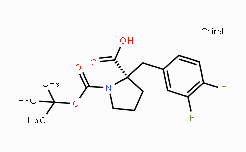 CAS No. 959578-29-1, (R)-1-(tert-Butoxycarbonyl)-2-(3,4-difluorobenzyl)-pyrrolidine-2-carboxylic acid