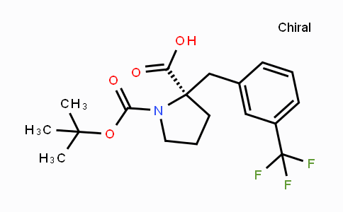959576-50-2 | (R)-1-(tert-Butoxycarbonyl)-2-(3-(trifluoromethyl)-benzyl)pyrrolidine-2-carboxylic acid