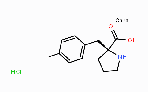 CAS No. 1217613-78-9, (S)-2-(4-Iodobenzyl)pyrrolidine-2-carboxylic acid hydrochloride