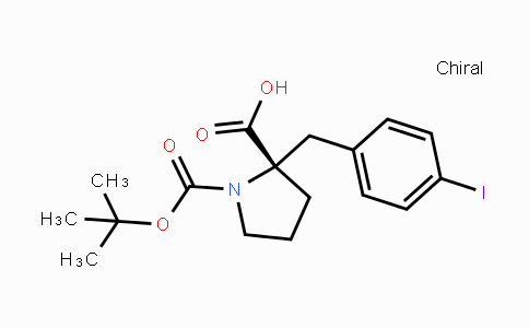 CAS No. 1217686-40-2, (S)-1-(tert-Butoxycarbonyl)-2-(4-iodobenzyl)-pyrrolidine-2-carboxylic acid