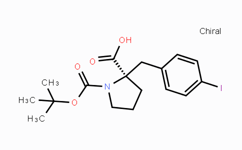 CAS No. 959576-49-9, (R)-1-(tert-Butoxycarbonyl)-2-(4-iodobenzyl)-pyrrolidine-2-carboxylic acid