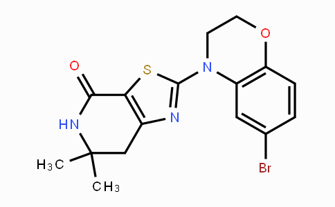 CAS No. 1000793-42-9, 2-(6-Bromo-2H-benzo[b][1,4]oxazin-4(3H)-yl)-6,6-dimethyl-6,7-dihydrothiazolo[5,4-c]pyridin-4(5H)-one