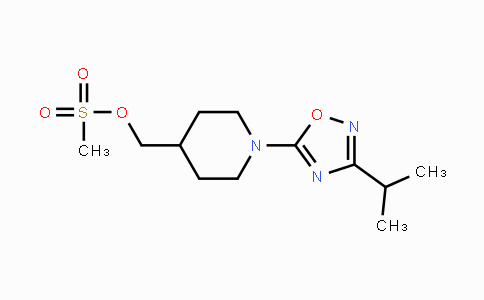 CAS No. 1032825-19-6, (1-(3-Isopropyl-1,2,4-oxadiazol-5-yl)piperidin-4-yl)methyl methanesulfonate