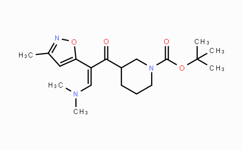 CAS No. 1044764-38-6, (E)-tert-Butyl 3-(3-(dimethylamino)-2-(3-methyl-isoxazol-5-yl)acryloyl)piperidine-1-carboxylate