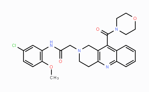 CAS No. 1228168-21-5, N-(5-Chloro-2-methoxyphenyl)-2-(10-(morpholine-4-carbonyl)-3,4-dihydrobenzo[b][1,6]naphthyridin-2(1H)-yl)acetamide