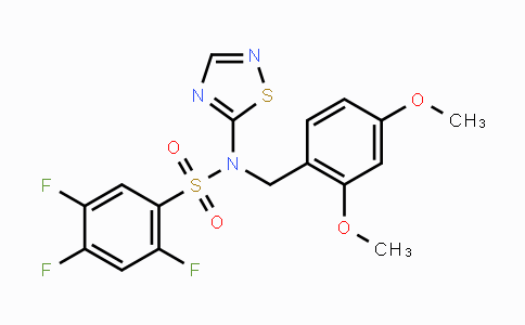 MC115436 | 1235406-89-9 | N-(2,4-Dimethoxybenzyl)-2,4,5-trifluoro-N-(1,2,4-thiadiazol-5-yl)benzenesulfonamide