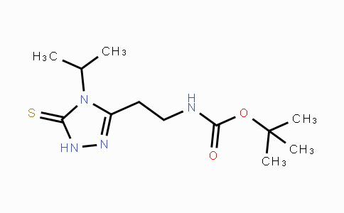 CAS No. 1245806-45-4, tert-Butyl (2-(4-isopropyl-5-thioxo-4,5-dihydro-1H-1,2,4-triazol-3-yl)ethyl)carbamate