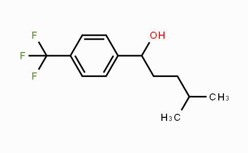 CAS No. 1245806-42-1, 4-Methyl-1-(4-(trifluoromethyl)phenyl)pentan-1-ol