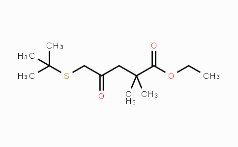CAS No. 136558-13-9, Ethyl 5-(tert-butylthio)-2,2-dimethyl-4-oxopentanoate