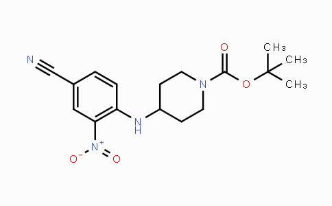 CAS No. 320406-05-1, tert-Butyl 4-((4-cyano-2-nitrophenyl)-amino)piperidine-1-carboxylate