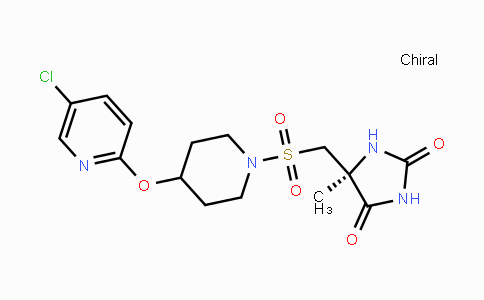 CAS No. 459814-90-5, (S)-5-(((4-((5-Chloropyridin-2-yl)oxy)piperidin-1-yl)-sulfonyl)methyl)-5-methylimidazolidine-2,4-dione