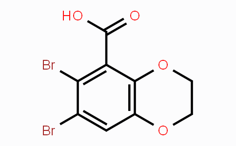 CAS No. 66411-17-4, 6,7-Dibromo-2,3-dihydrobenzo[b]-[1,4]dioxine-5-carboxylic acid