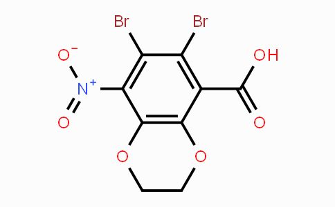 CAS No. 66411-18-5, 6,7-Dibromo-8-nitro-2,3-dihydrobenzo-[b][1,4]dioxine-5-carboxylic acid